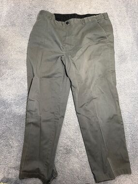 L.L. Bean Comfort Waist Pants Men's 40x30 Gray Casual Cotton